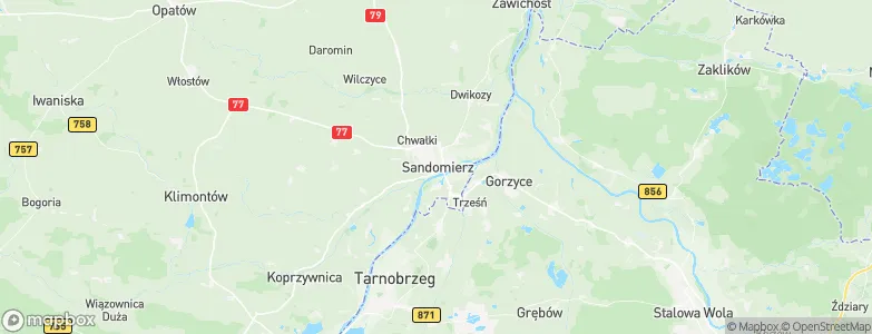 Sandomierz, Poland Map