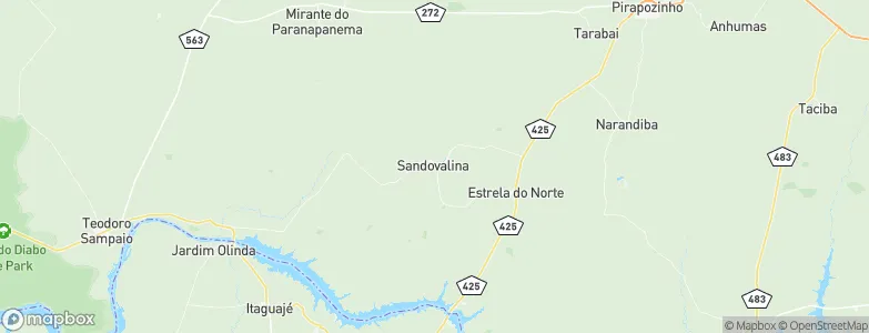 Sandovalina, Brazil Map