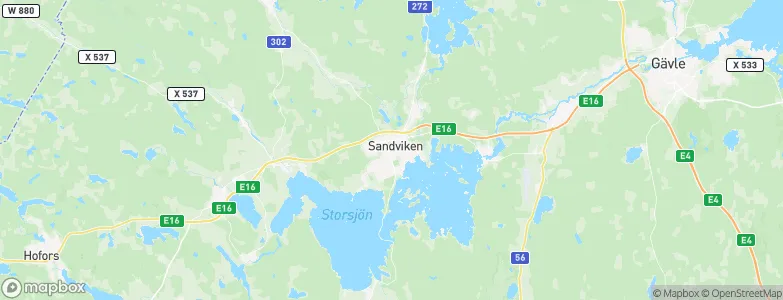 Sandviken, Sweden Map