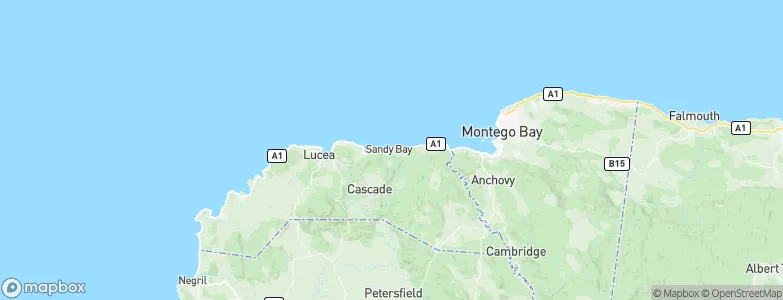 Sandy Bay, Jamaica Map