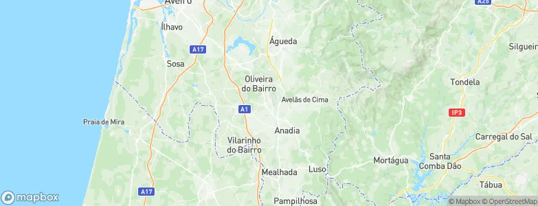 Sangalhos, Portugal Map