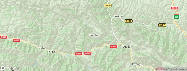 Sangba, China Map