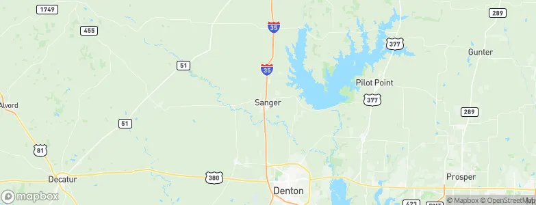 Sanger, United States Map