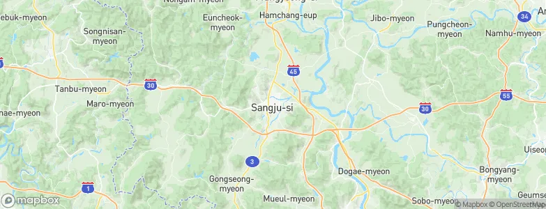 Sangju, South Korea Map