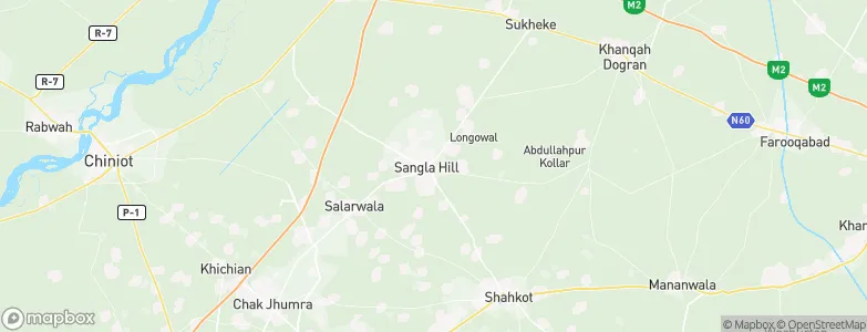 Sangla Hill, Pakistan Map