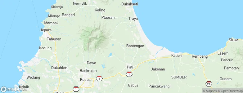 Sanglur, Indonesia Map