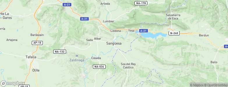 Sangüesa, Spain Map