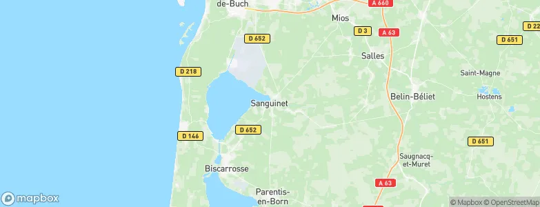 Sanguinet, France Map
