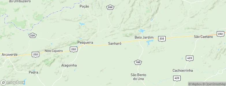 Sanharó, Brazil Map