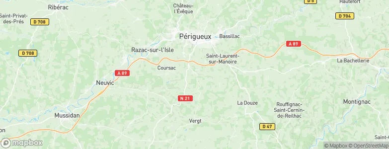 Sanilhac, France Map