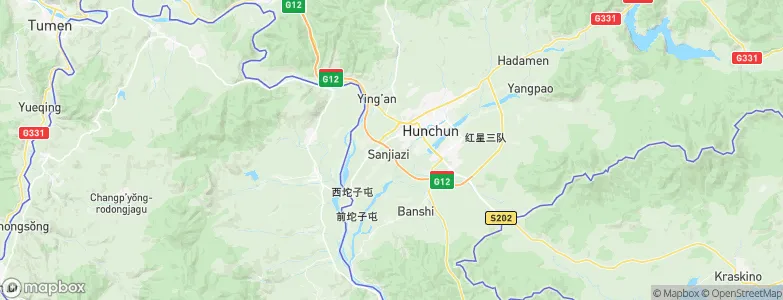 Sanjiazi, China Map