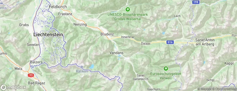 Sankt Anton im Montafon, Austria Map