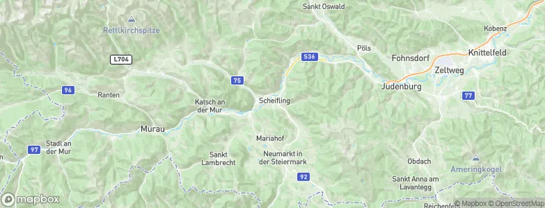 Sankt Lorenzen bei Scheifling, Austria Map