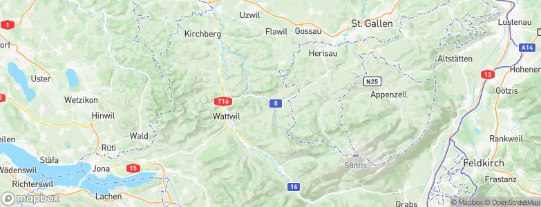 Sankt Peterzell, Switzerland Map