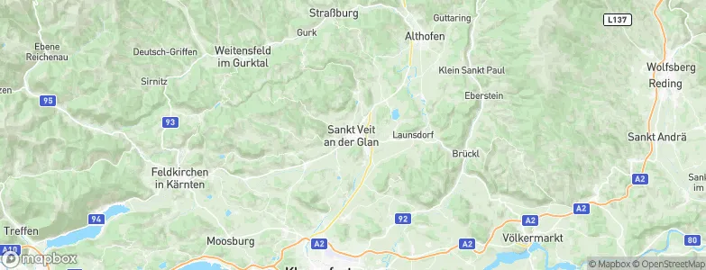 Sankt Veit an der Glan, Austria Map