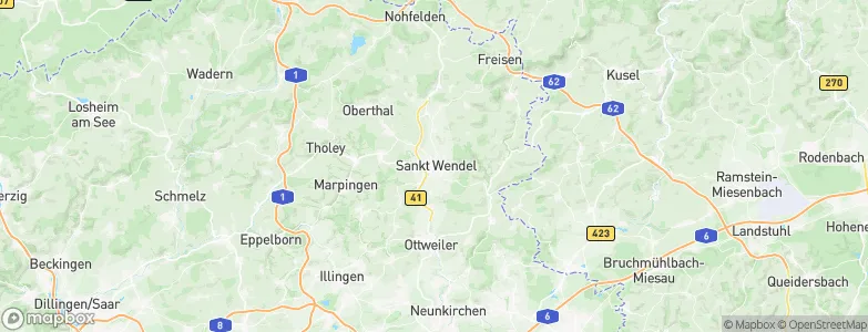 Sankt Wendel, Germany Map