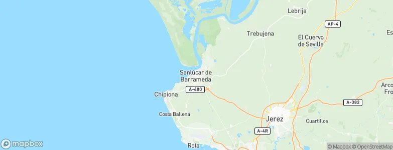Sanlúcar de Barrameda, Spain Map