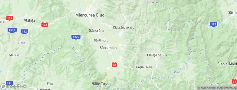 Sânmartin, Romania Map