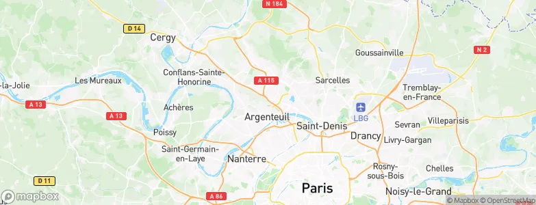 Sannois, France Map