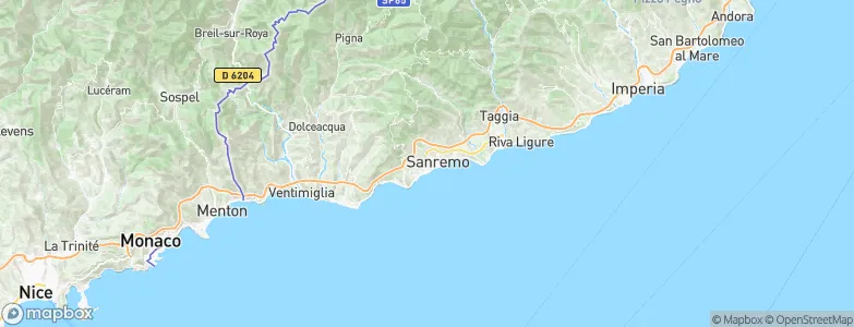 Sanremo, Italy Map