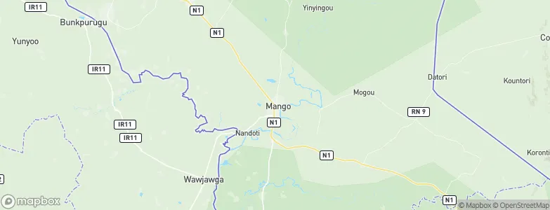 Sansanné-Mango, Togo Map
