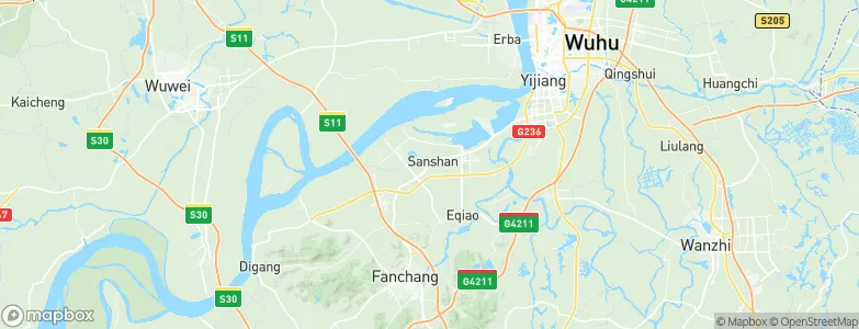 Sanshan, China Map