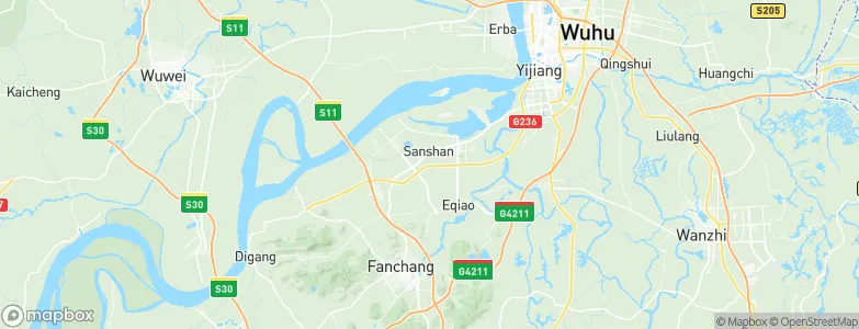 Sanshan, China Map