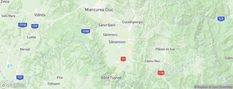 Sânsimion, Romania Map