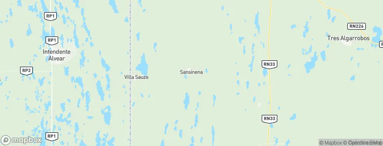 Sansinena, Argentina Map