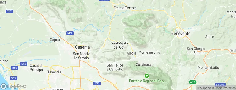Sant'Agata de' Goti, Italy Map