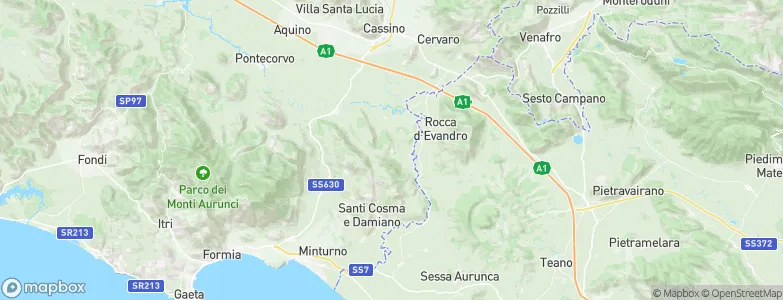 Sant'Andrea del Garigliano, Italy Map