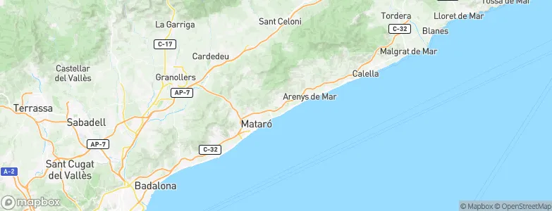 Sant Andreu de Llavaneres, Spain Map