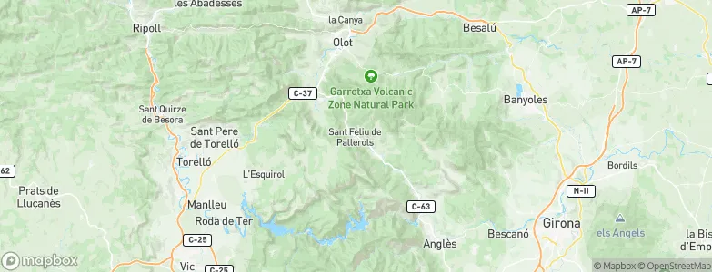Sant Feliu de Pallerols, Spain Map