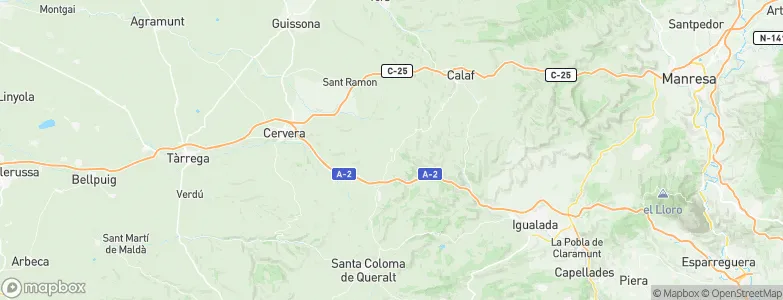 Sant Guim de Freixenet, Spain Map