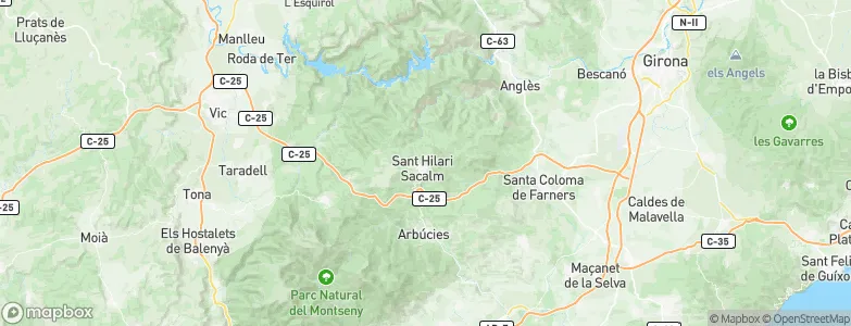 Sant Hilari Sacalm, Spain Map