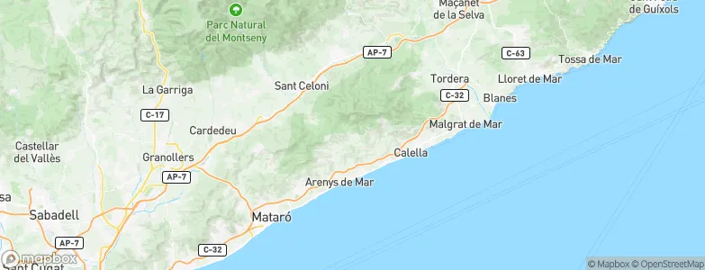 Sant Iscle de Vallalta, Spain Map