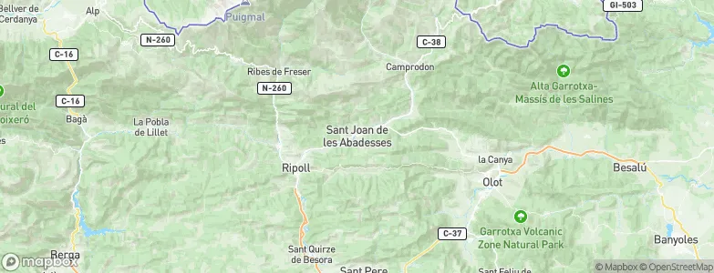 Sant Joan de les Abadesses, Spain Map