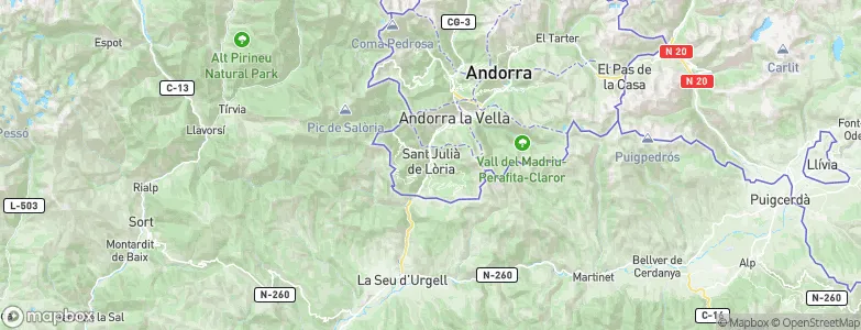 Sant Julià de Lòria, Andorra Map