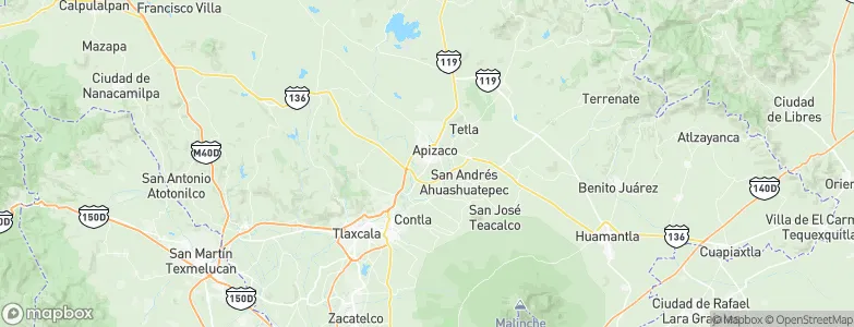 Santa Anita Huiloac, Mexico Map