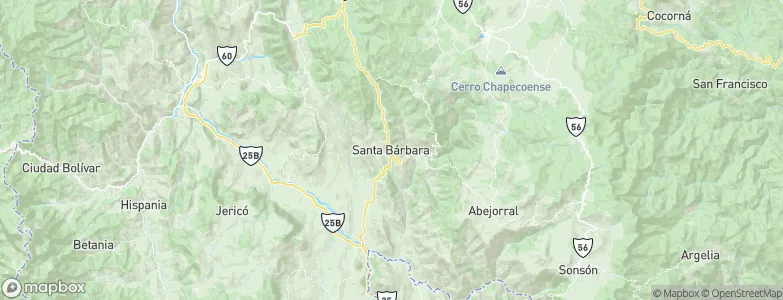 Santa Bárbara, Colombia Map