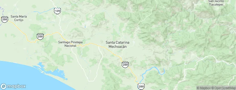 Santa Catarina Mechoacán, Mexico Map