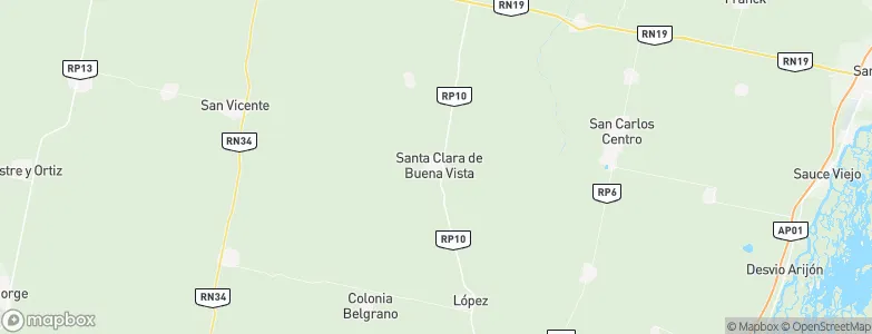 Santa Clara de Buena Vista, Argentina Map