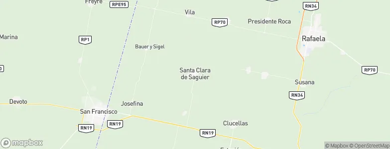 Santa Clara de Saguier, Argentina Map