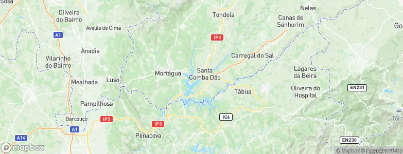 Santa Comba Dão, Portugal Map