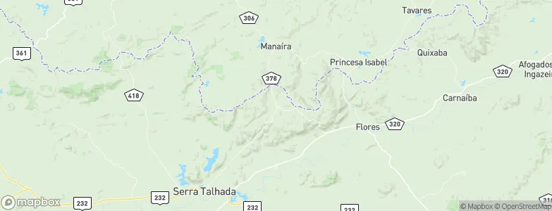 Santa Cruz da Baixa Verde, Brazil Map