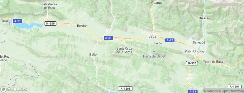 Santa Cruz de la Serós, Spain Map