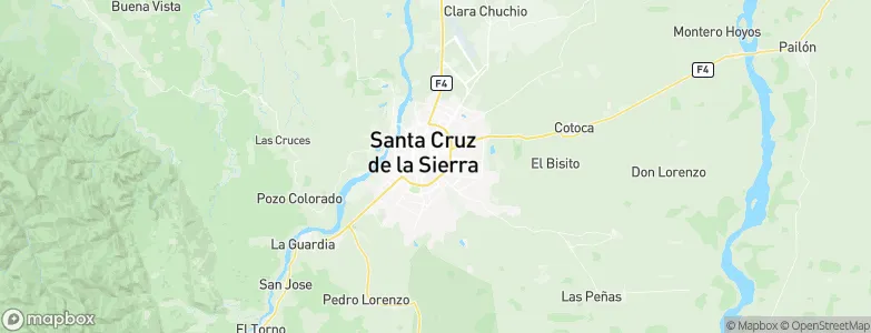 Santa Cruz de la Sierra, Bolivia Map