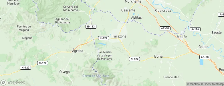 Santa Cruz de Moncayo, Spain Map