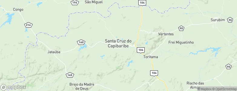 Santa Cruz do Capibaribe, Brazil Map