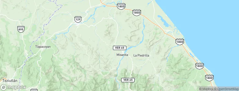 Santa Cruz Hidalgo, Mexico Map